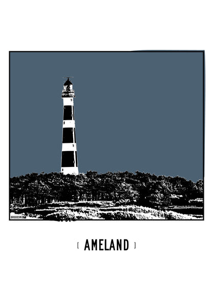 Ameland – Vuurtoren poster