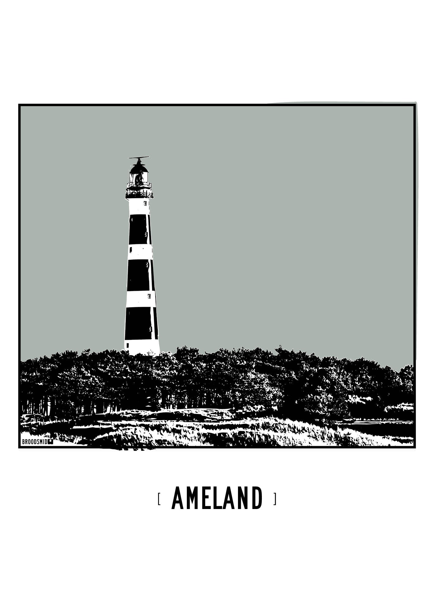 Ameland – Vuurtoren poster