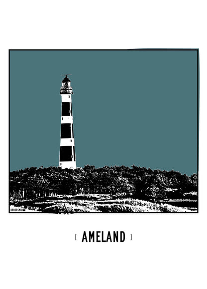 Ameland – Vuurtoren poster