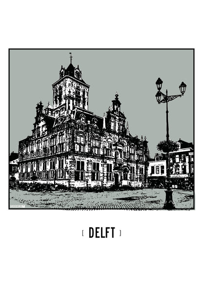 Delft – Stadhuis poster