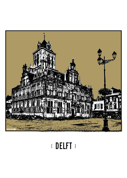 Delft – Stadhuis poster