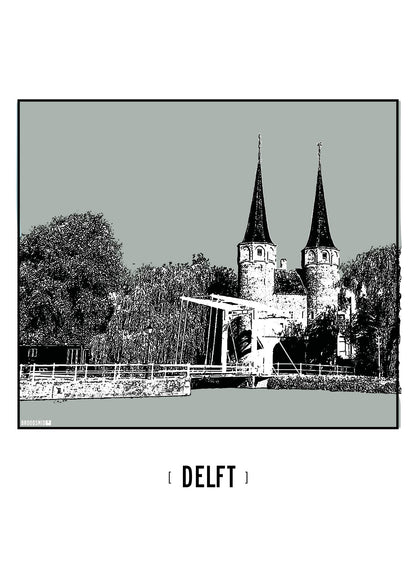 Delft – Oostpoort poster
