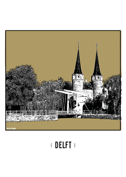 Delft – Oostpoort poster