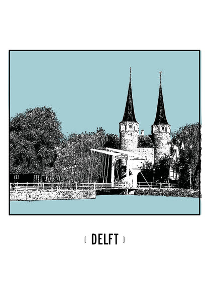 Delft – Oostpoort poster