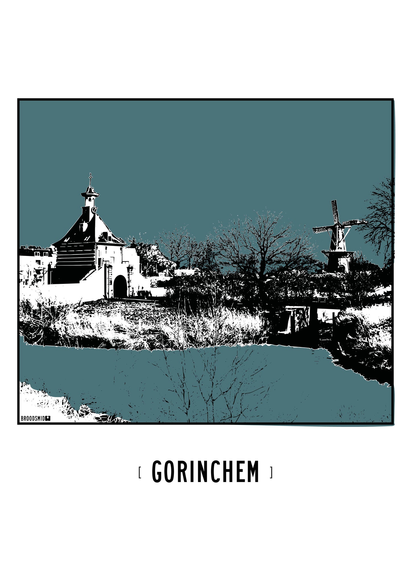 Gorinchem – Dalempoort & Molen De Hoop poster