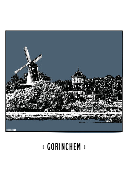 Gorinchem – Watertoren & Molen Nooit Volmaakt poster