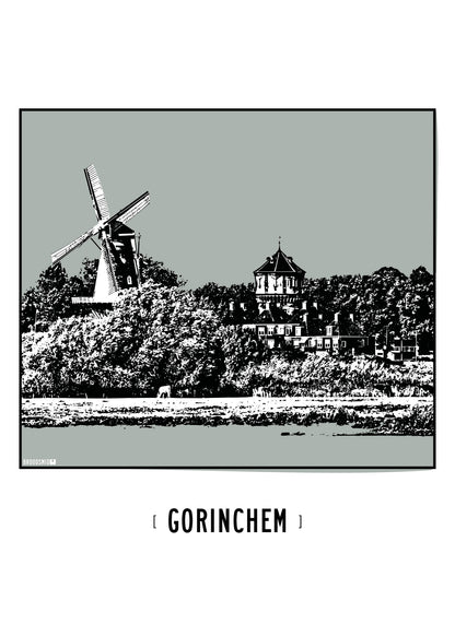 Gorinchem – Watertoren & Molen Nooit Volmaakt poster