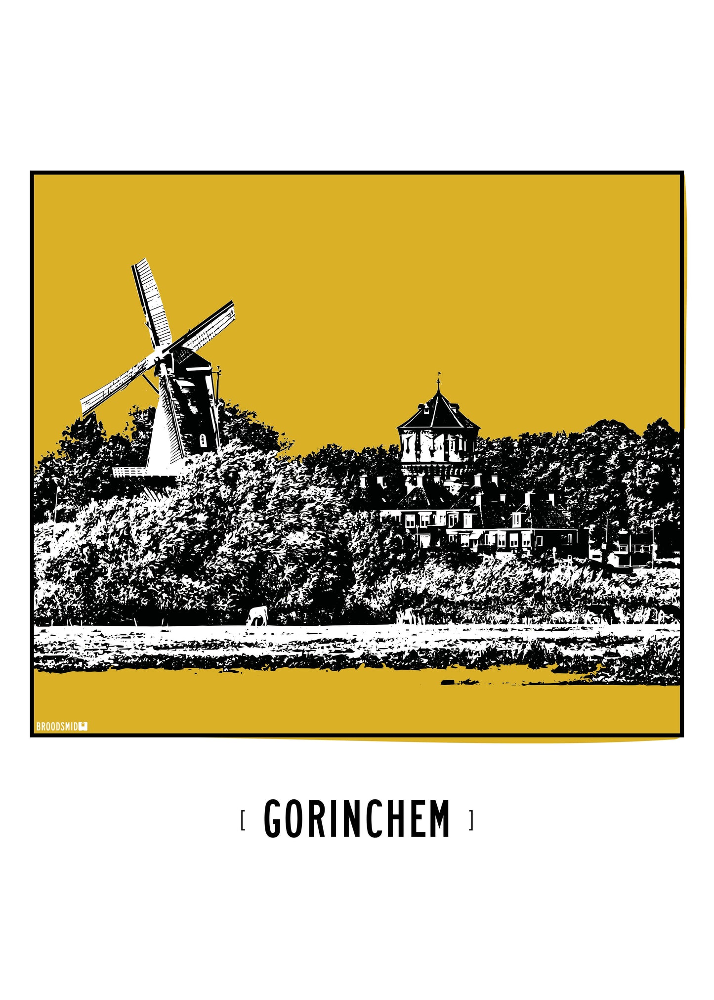 Gorinchem – Watertoren & Molen Nooit Volmaakt poster