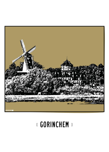 Gorinchem – Watertoren & Molen Nooit Volmaakt poster