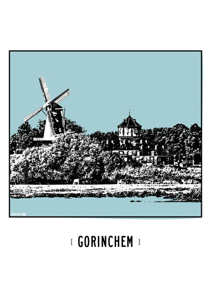 Gorinchem – Watertoren & Molen Nooit Volmaakt poster