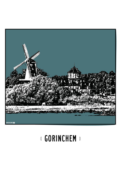 Gorinchem – Watertoren & Molen Nooit Volmaakt poster