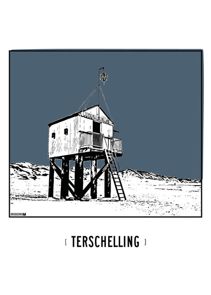 Terschelling – Drenkelingenhuisje poster