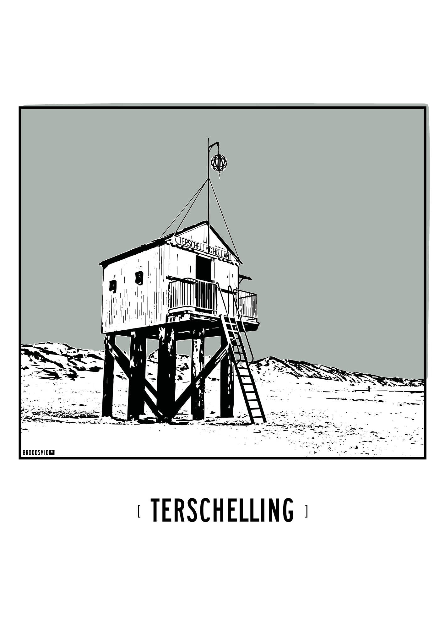 Terschelling – Drenkelingenhuisje poster
