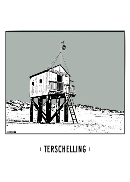 Terschelling – Drenkelingenhuisje poster