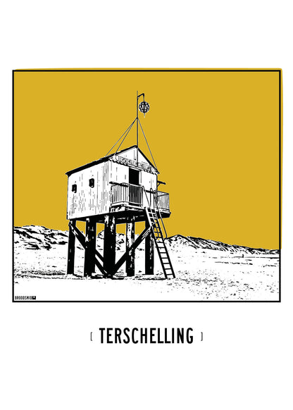Terschelling – Drenkelingenhuisje poster