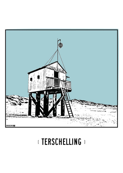 Terschelling – Drenkelingenhuisje poster