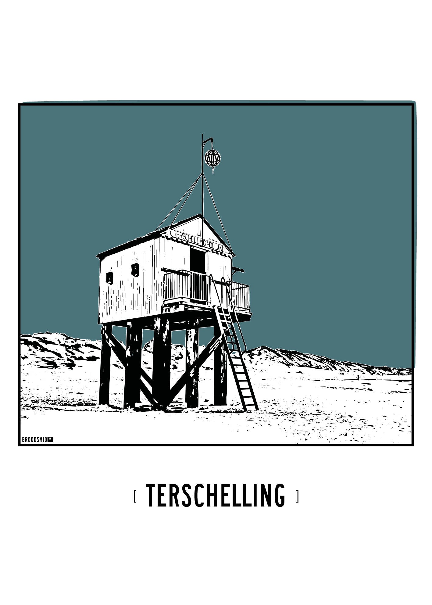 Terschelling – Drenkelingenhuisje poster