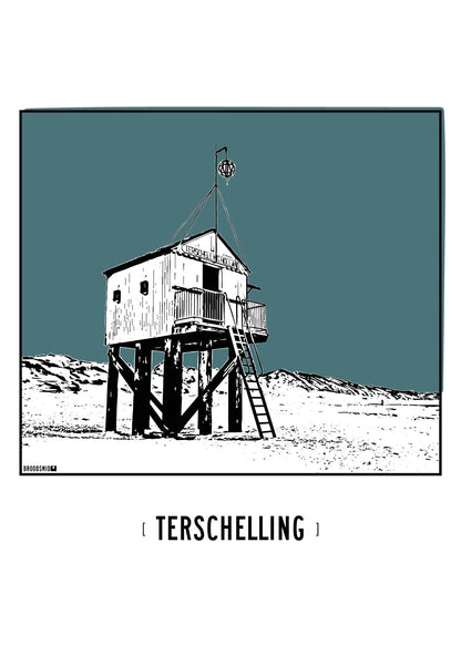 Terschelling – Drenkelingenhuisje poster