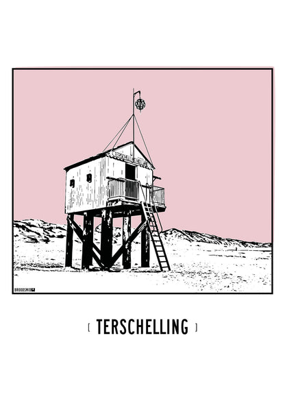 Terschelling – Drenkelingenhuisje poster